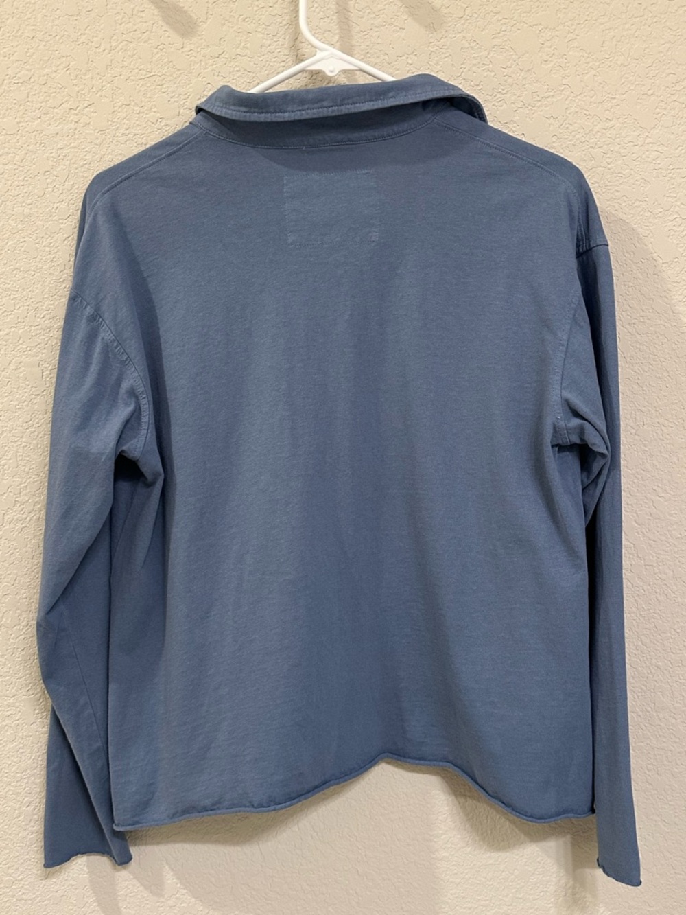 Frank & Eileen Patrick Popover Henley Collared Shirt Heritage Jersey Slate Blue - Picture 5 of 16